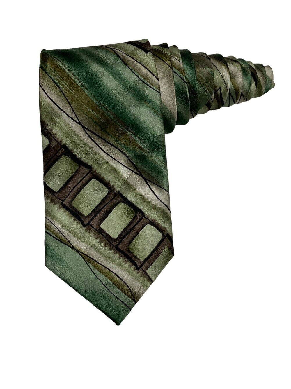 J Jerry Garcia Man With The Green Turtleneck Novelty 100% Silk Necktie